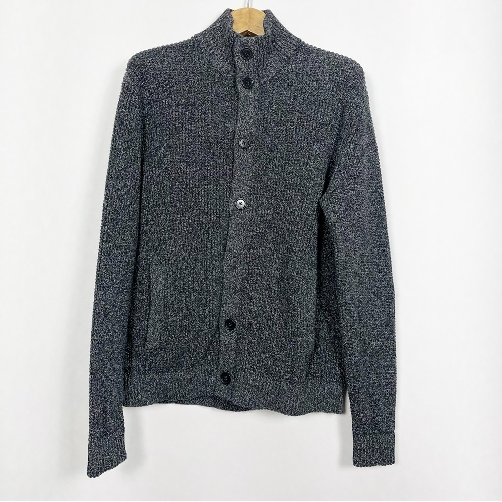 Banana‎ Republic Men’s Grey Marled Knit Buttoned Cardigan Sweater Size Large